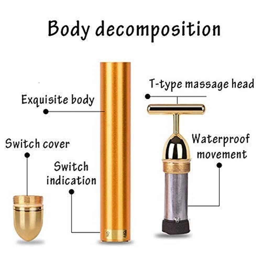 Avekin® 24K Gold Energy Beauty Bar Electric Facial Massage Roller