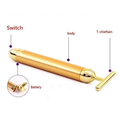 Avekin® 24K Gold Energy Beauty Bar Electric Facial Massage Roller