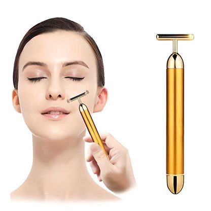 Avekin® 24K Gold Energy Beauty Bar Electric Facial Massage Roller